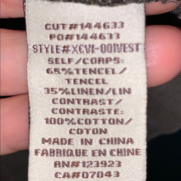 MIND SET Tencel and linen open draped vest - Picture 6 of 8